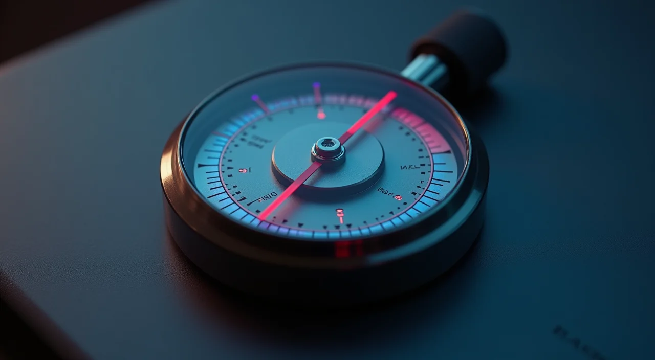 A precision calibration instrument with dual markings symbolizing the spectrum between syntax compatibility and behavioral equivalence in database migration.