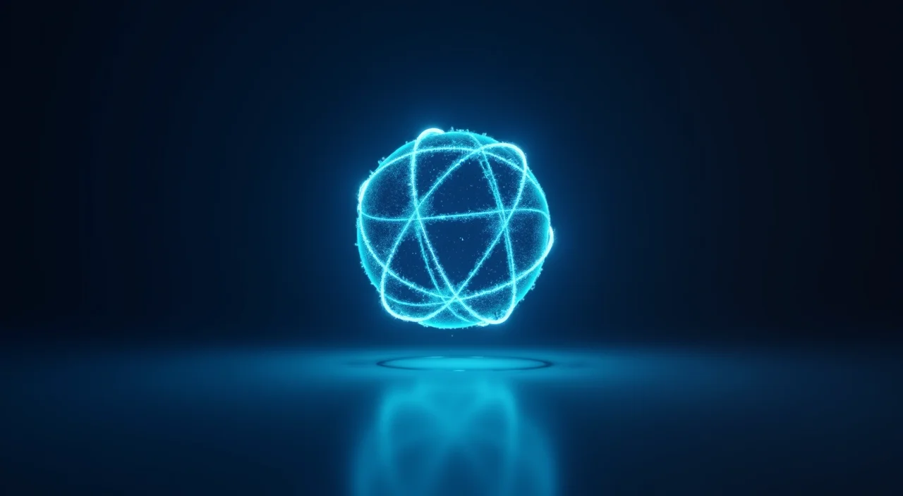 Abstract glowing sphere representing unified database architecture in dark blue and cyan, symbolizing enterprise-grade OLTP and OLAP convergence.