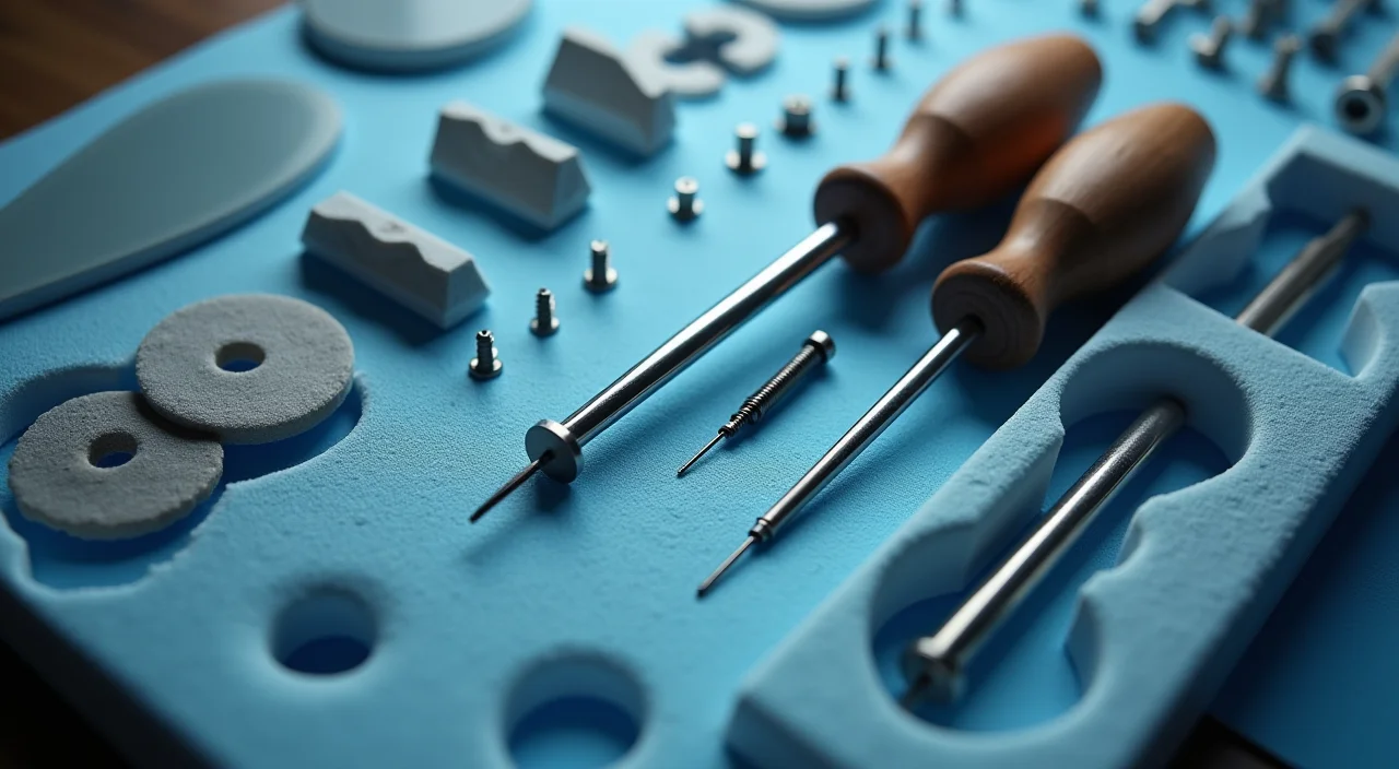 Precision tools arranged on a workshop surface representing a structured technical evaluation framework
