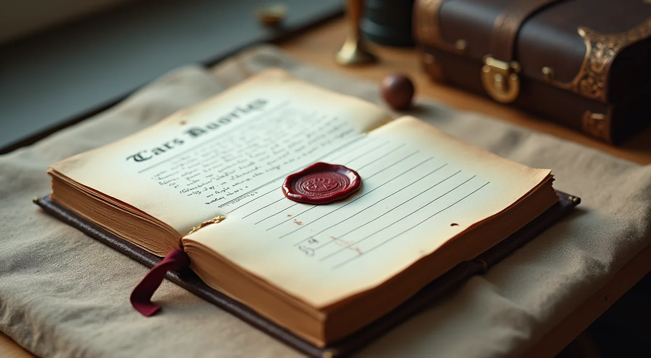 A walnut ledger with a brass stamp and frosted glass paperweight on linen, representing on-premises data sovereignty and verified architectural readiness.