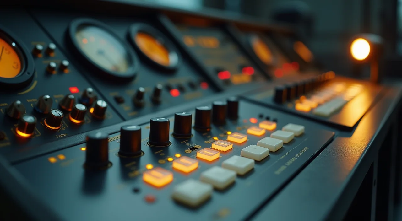 Control console interface representing enterprise data architecture and operational control