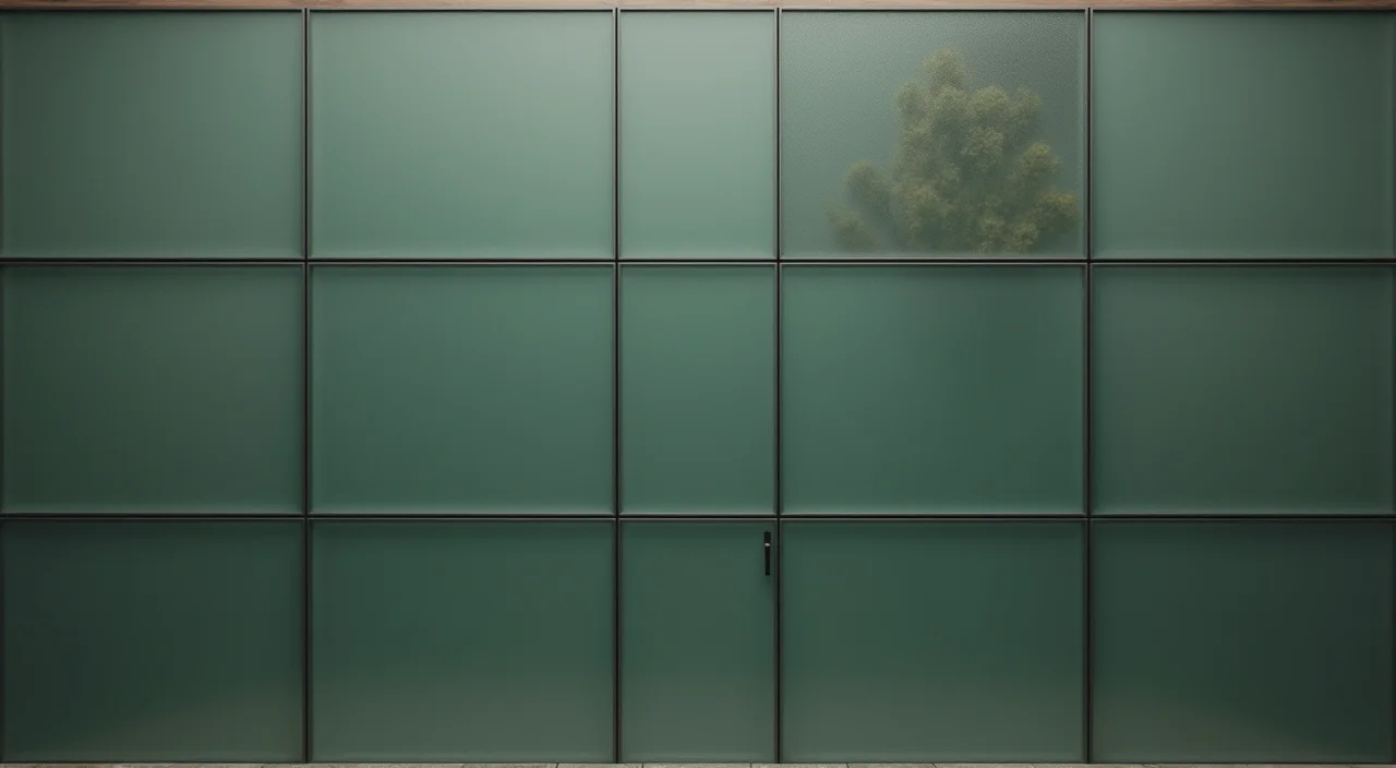 A matrix of blank matte tiles on a wooden surface with one tile slightly raised, representing the evaluation criteria for selecting an Oracle database alternative