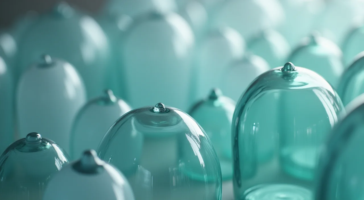 Nested transparent glass shells around a solid ceramic core representing core definition versus periphery