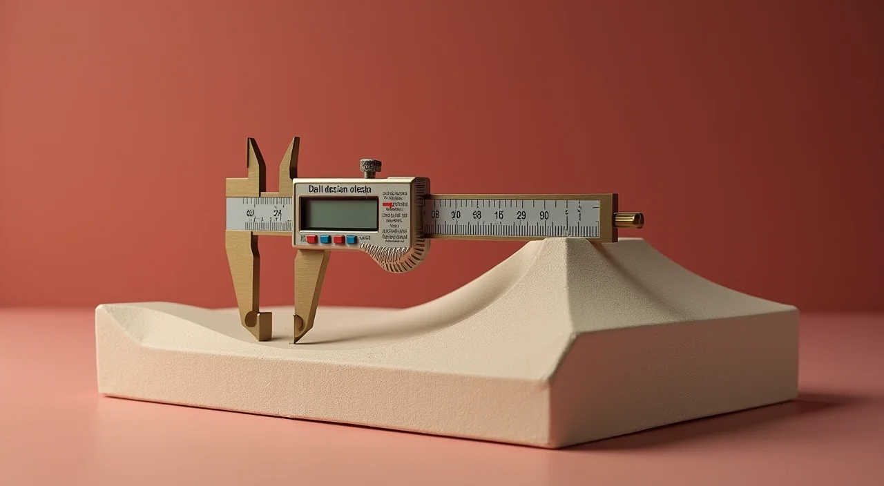 Close-up of a brass precision caliper resting on a matte calibration block, symbolizing the rigorous evaluation criteria for enterprise database architecture selection.