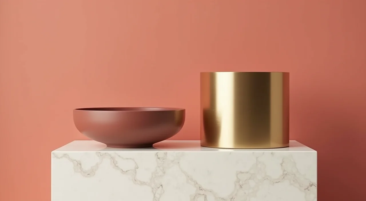 Ceramic bowl and brushed metal cylinder representing transactional and vector database layers