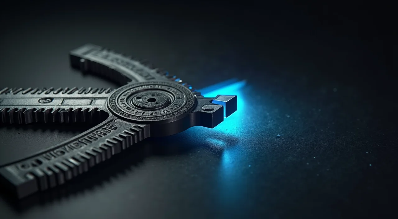 A precision caliper measuring the alignment between two distinct metallic surfaces, symbolizing the technical gap between Oracle syntax and deep behavioral compatibility.