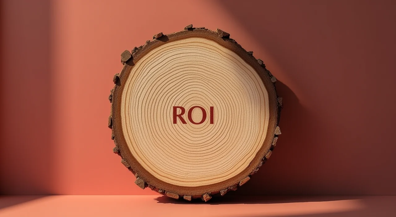 Cross-section of a walnut showing growth rings under side lighting, symbolizing tangible value and structural integrity in enterprise architecture.