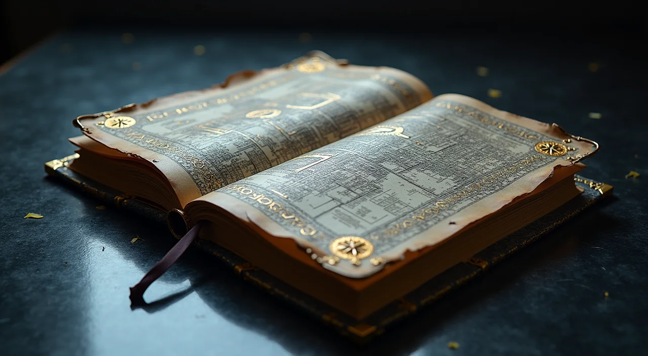 A heavy industrial ledger book representing secure enterprise database architecture and migration readiness.