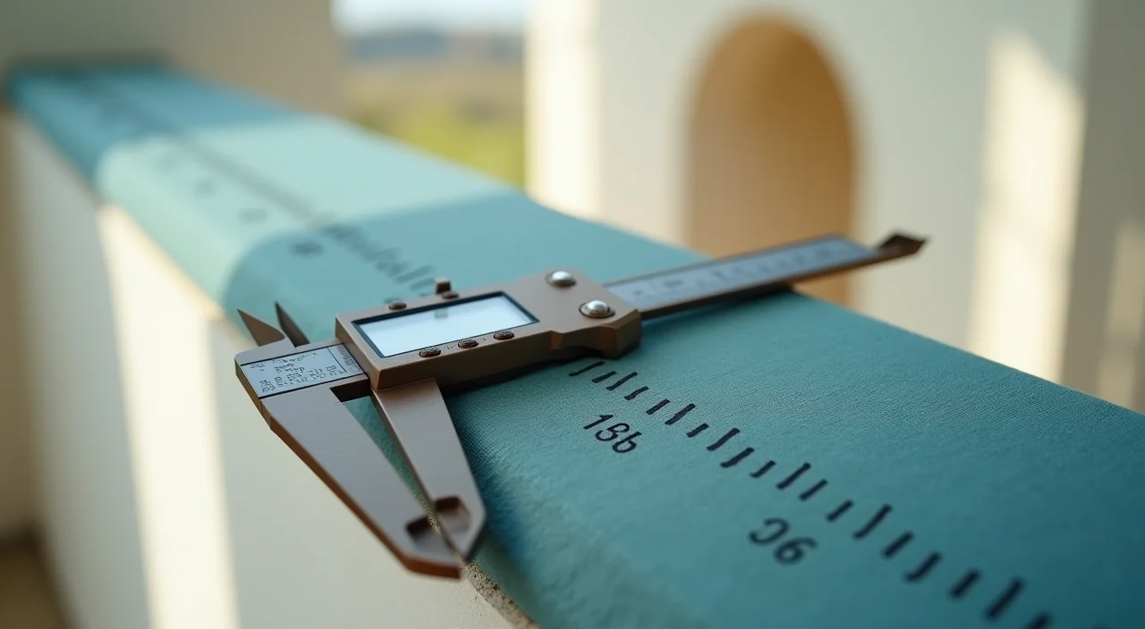 A precision caliper resting on a calibration block, representing the meticulous evaluation of automated Oracle migration readiness tools.