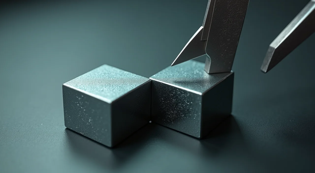 A precision caliper measuring the gap between two distinct metallic blocks, symbolizing the technical difference between standard SQL and proprietary Oracle syntax extensions.