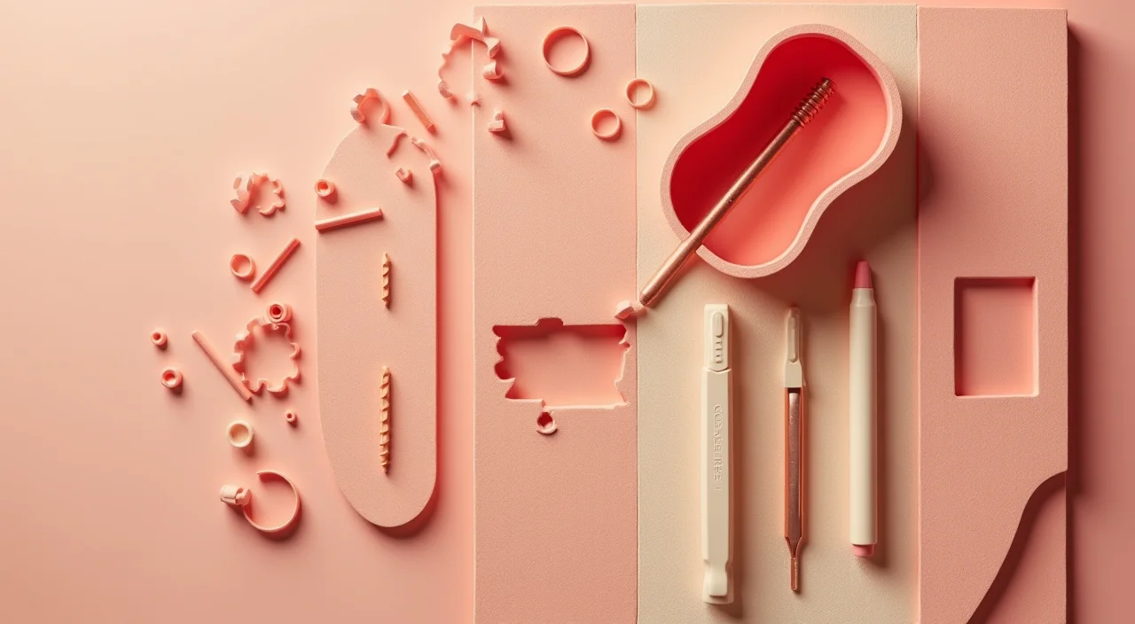 A precision screwdriver set arranged in foam cutouts, representing the detailed technical steps of an enterprise database migration tutorial.
