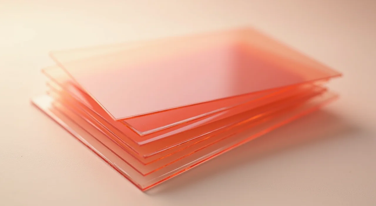 Stacked transparent acrylic sheets representing layered data governance in a secure AI platform