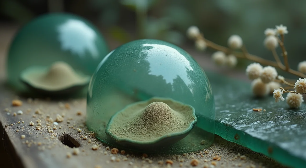 Three nested transparent glass shells surrounding a solid ceramic core, illustrating the distinction between a protected inner definition and its outer boundaries.