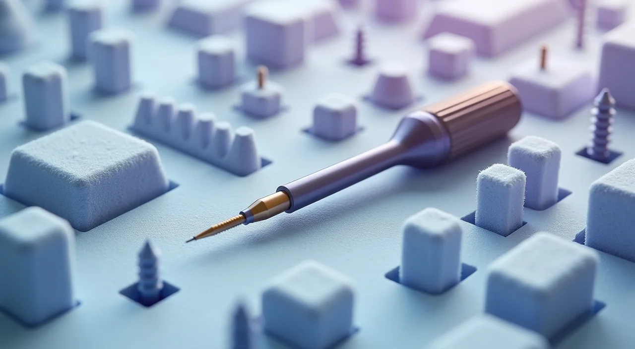 Precision tools arranged on linen for technical analysis