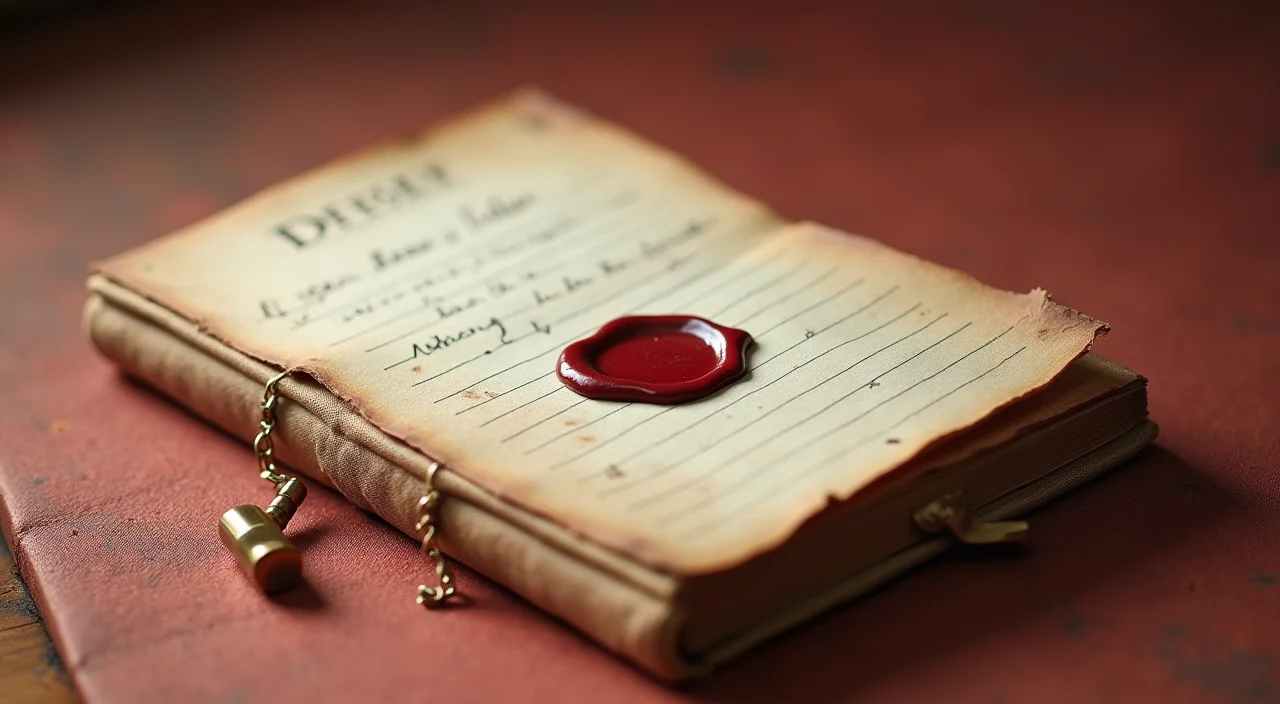 A ledger book with a wax seal and brass stamp on linen, representing the evidence framework for evaluating AI-native database TCO and architecture.
