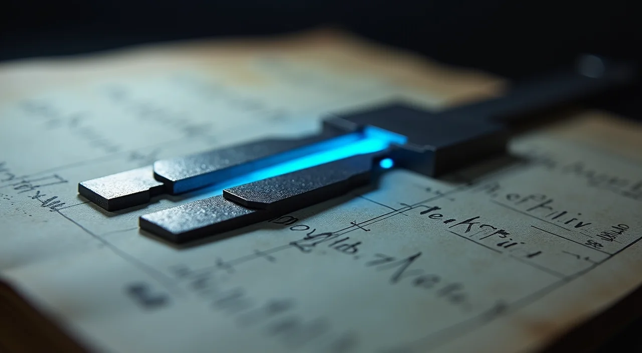 A steel caliper measuring a gap on an architectural ledger, symbolizing the technical assessment of database migration compatibility.
