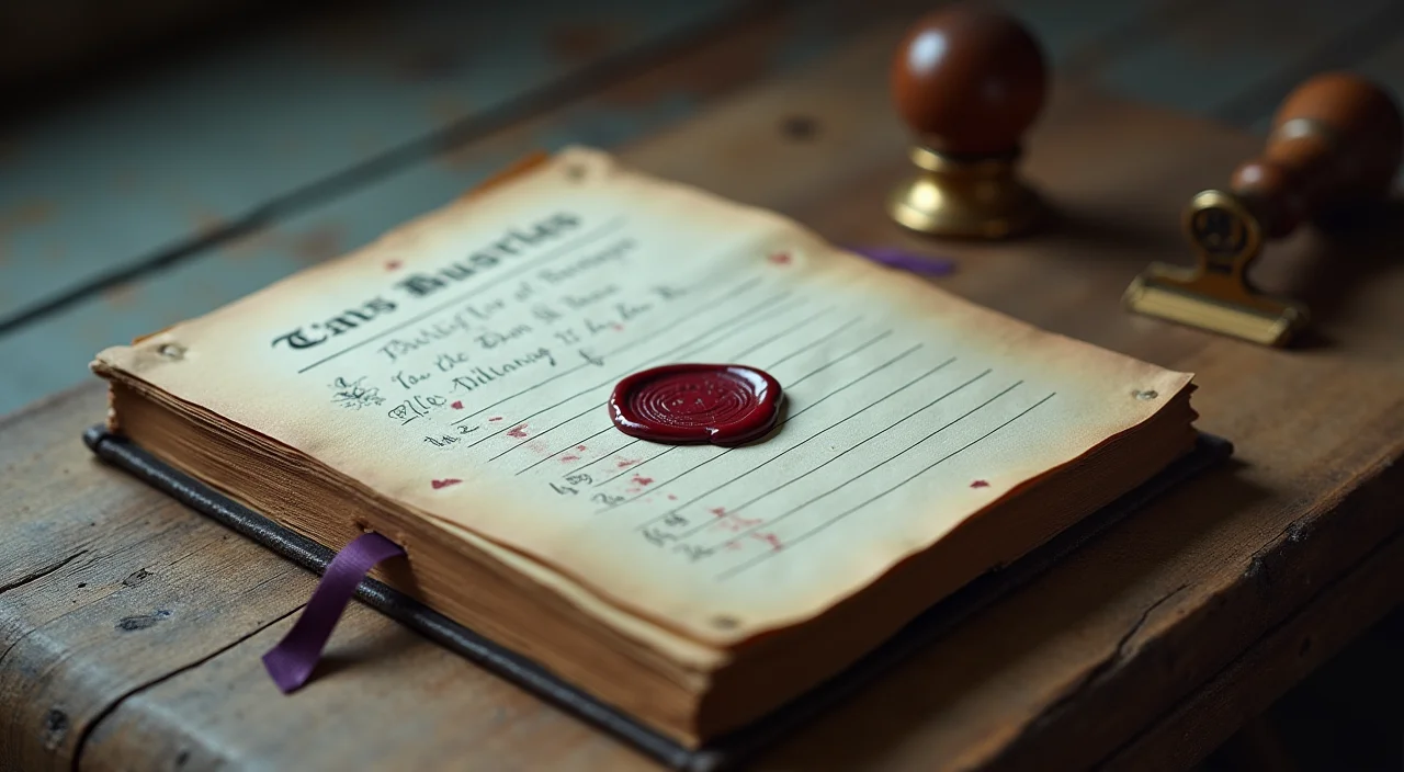 A walnut ledger book sealed with wax and a brass stamp on a linen surface, symbolizing secure, auditable data foundations for AI readiness.