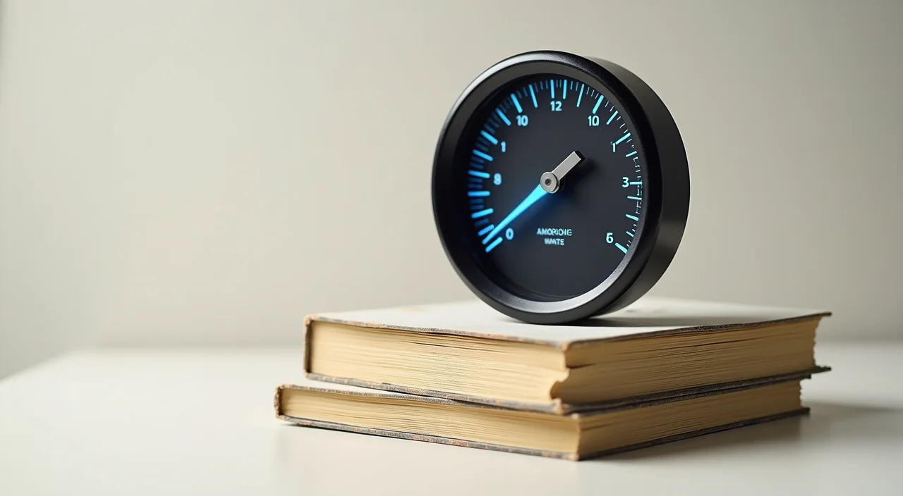 A precision calibration gauge on technical manuals representing rigorous database compatibility testing.