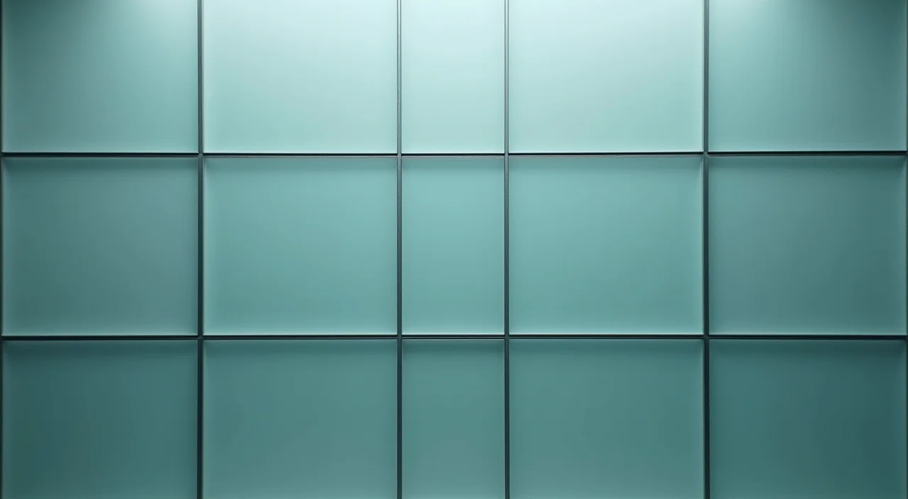 Close-up of a selection guide visual featuring a grid of matte tiles with one tile slightly elevated, representing the decision process for enterprise AI database evaluation.