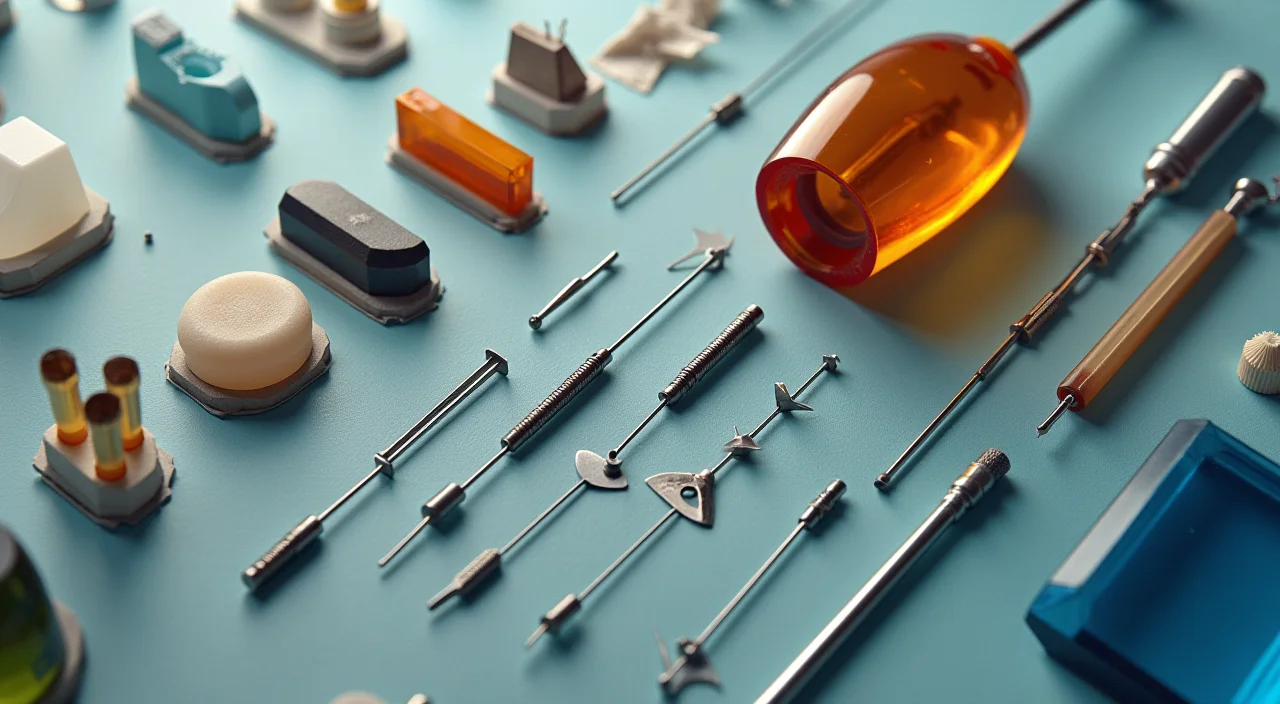 Precision tools arranged on a textured surface representing technical architectural setup
