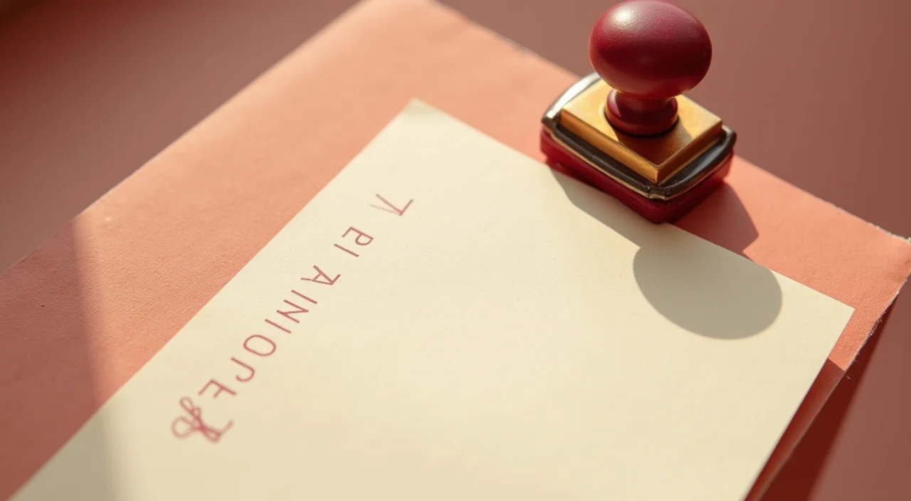 A brass validation stamp resting on a blank test sheet atop a linen surface, symbolizing rigorous quality control and data integrity verification in enterprise database migration.