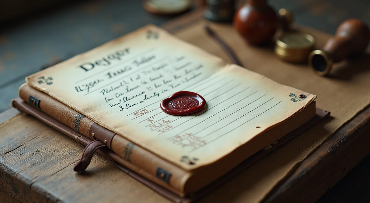 A closed ledger book with a wax seal on a linen surface, symbolizing verified data integrity and risk mitigation in enterprise migration.