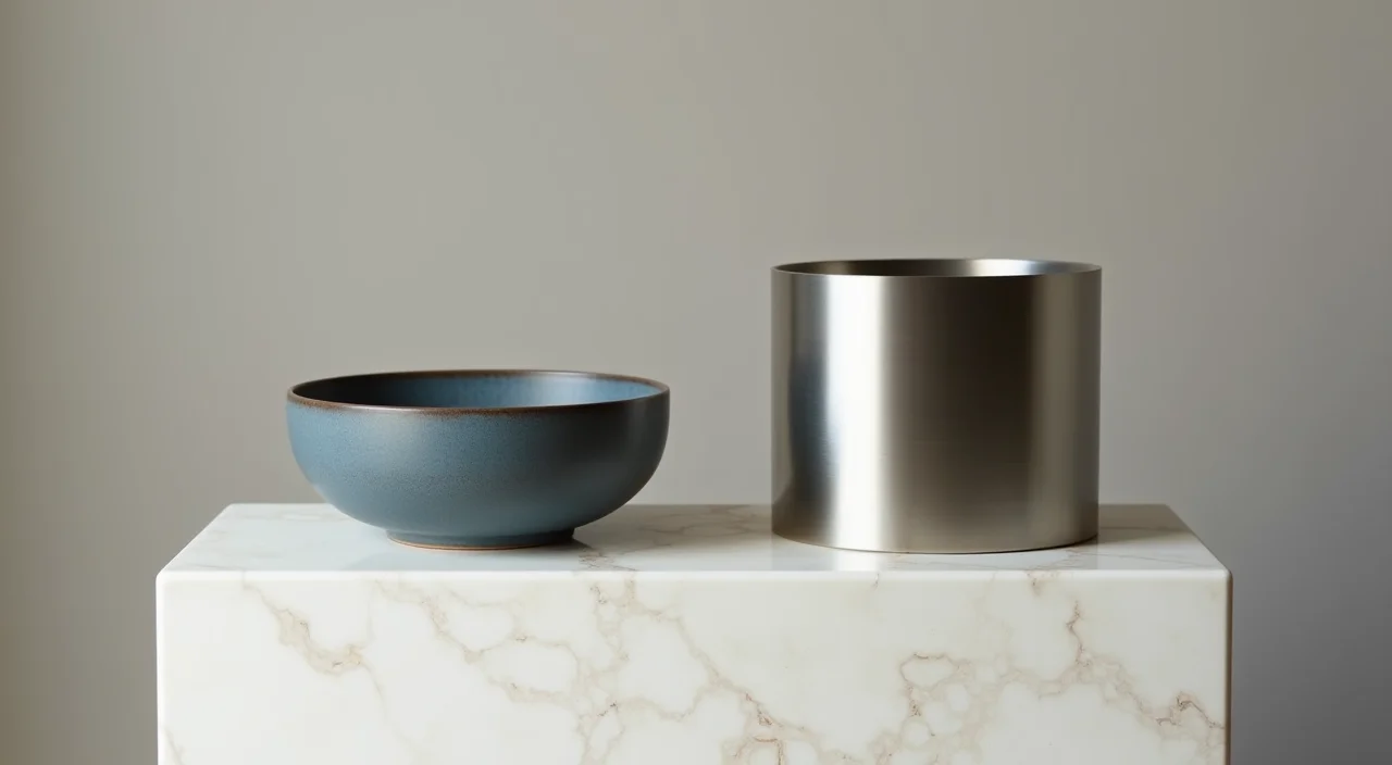 Comparison of ceramic and metal vessels representing database alternatives
